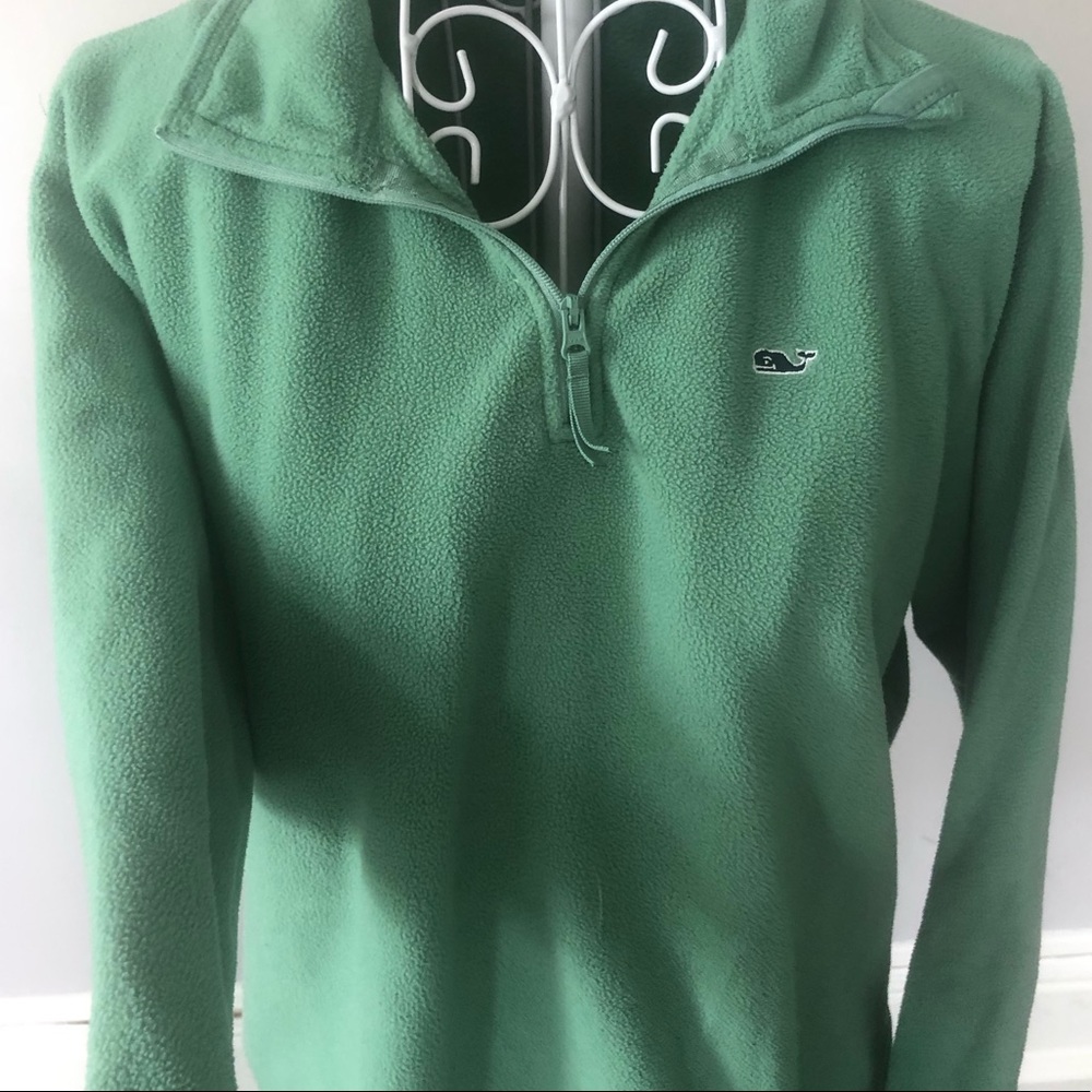 Vineyard vines mint green zip up sweater